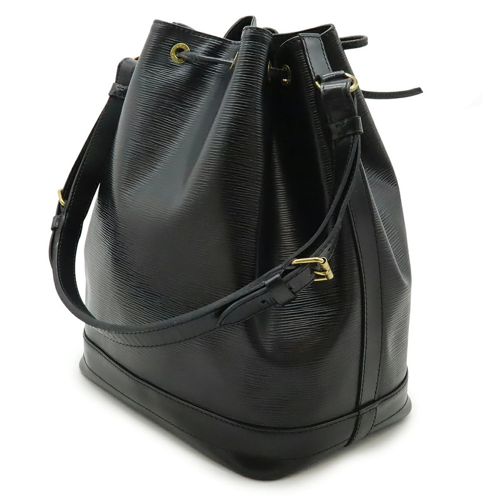 Louis Vuitton Epi Noir Hobo Black Bag Drawstring Shoulder Noe Black